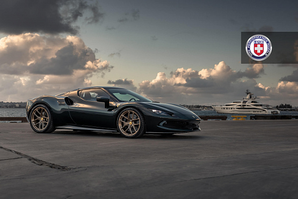 Фото дисков HRE R101 Lightweight Глянцевое темное золото на Ferrari 296