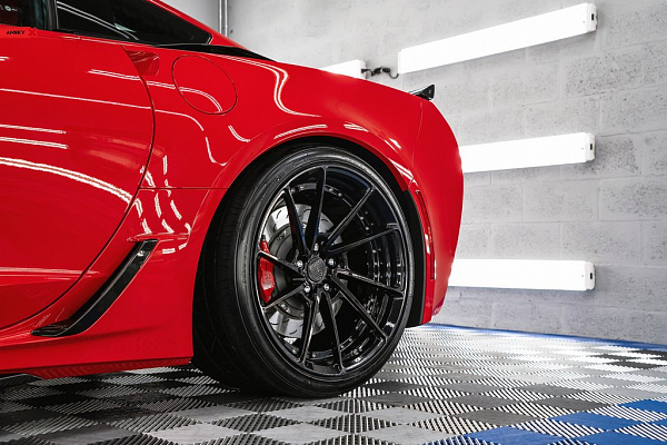 Фото дисков Anrky AN23 Черный глянец на Chevrolet Corvette C7