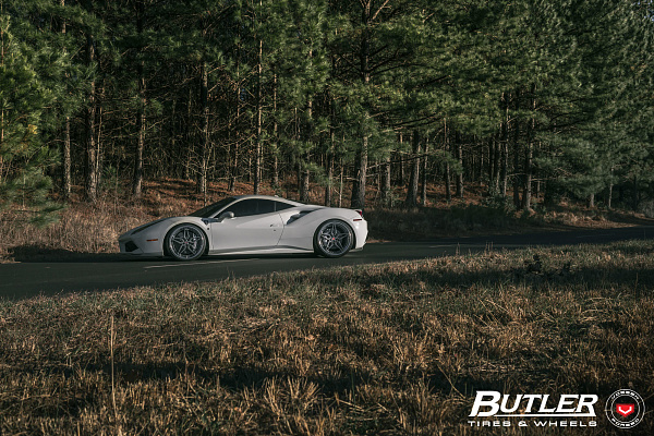 Фото дисков Vossen M-X1 (3-Piece) Сатиновый темный лак на Ferrari 488