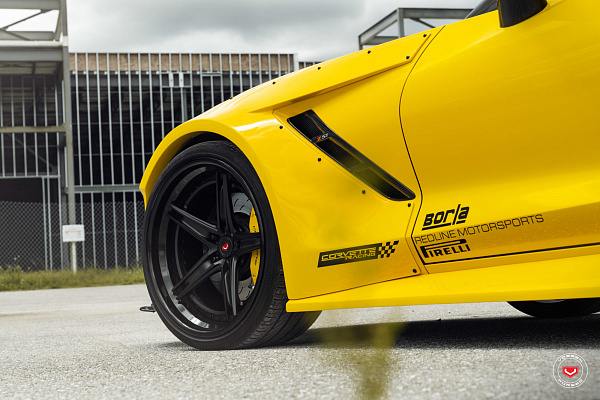 Фото дисков Vossen S17-03 (3-Piece) Черный сатин на Chevrolet Corvette C7