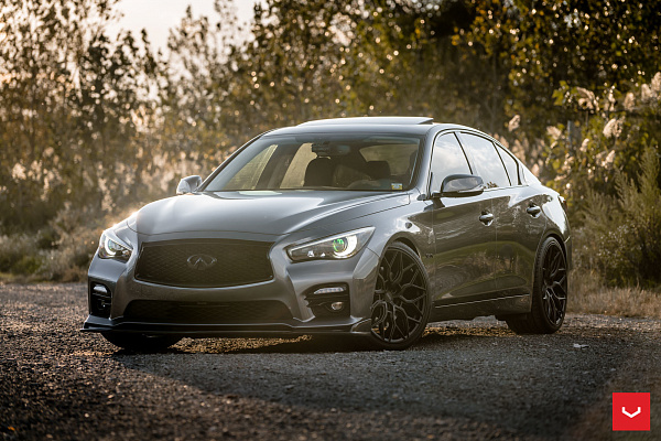 Фото дисков Vossen HF-2 Черный сатин на Infiniti Q50