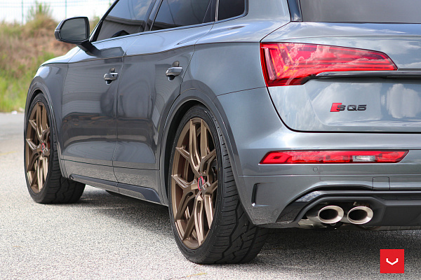 Фото дисков Vossen HF-5 Сатиновая бронза на Audi Q5 (FY)