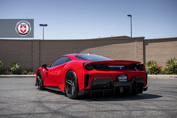 Фото дисков HRE P107SC Черный сатин на Ferrari 488