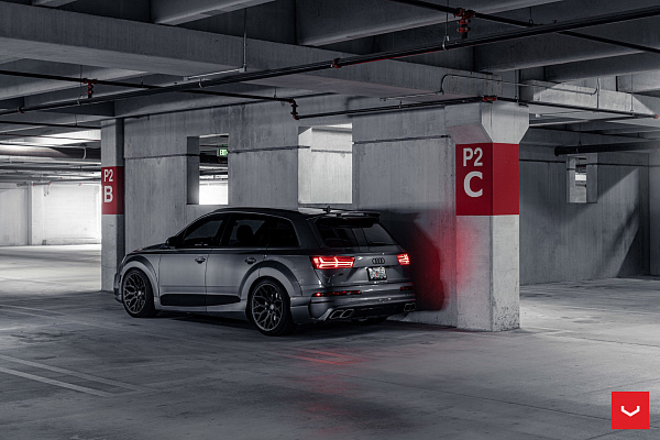 Фото дисков Vossen HF-2 Черный сатин на Audi Q7 (4M)