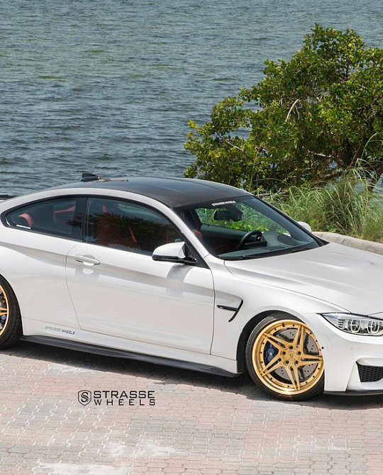 Фото дисков SV2T Deep Concave FS Сатиновое золото на BMW 4/M4 (F32/F82)