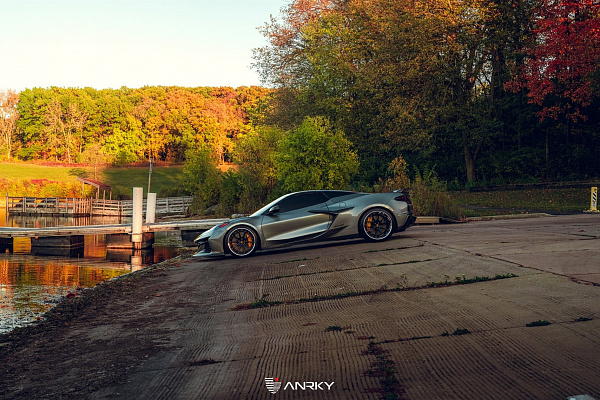 Фото дисков Anrky AN31 Черный глянец на Chevrolet Corvette C8