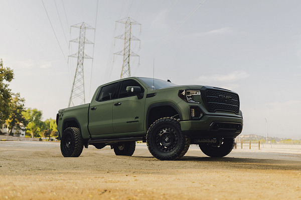 Фото дисков Black Rhino AXLE Черный сатин на GMC Sierra IV