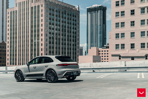 Фото дисков Vossen HF-7 Сатиновый графит на Porsche Macan I