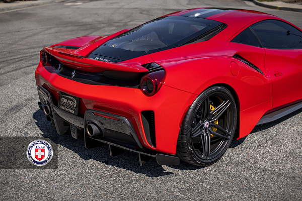 Фото дисков HRE P107SC Черный сатин на Ferrari 488