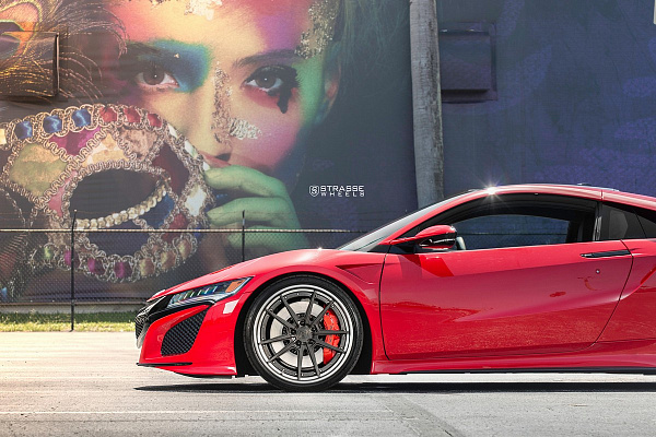 Фото дисков Strasse Wheels SV1 Deep Concave FS Сатиновый темный лак на Acura NSX II