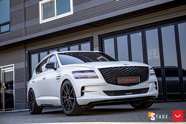 Фото дисков Vossen HF-3 Черный сатин на Genesis GV80