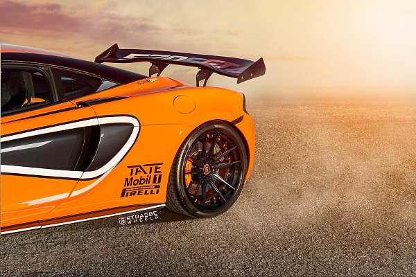 Фото дисков Strasse Wheels SV1 Deep Concave FS Черный глянец на McLaren 570S