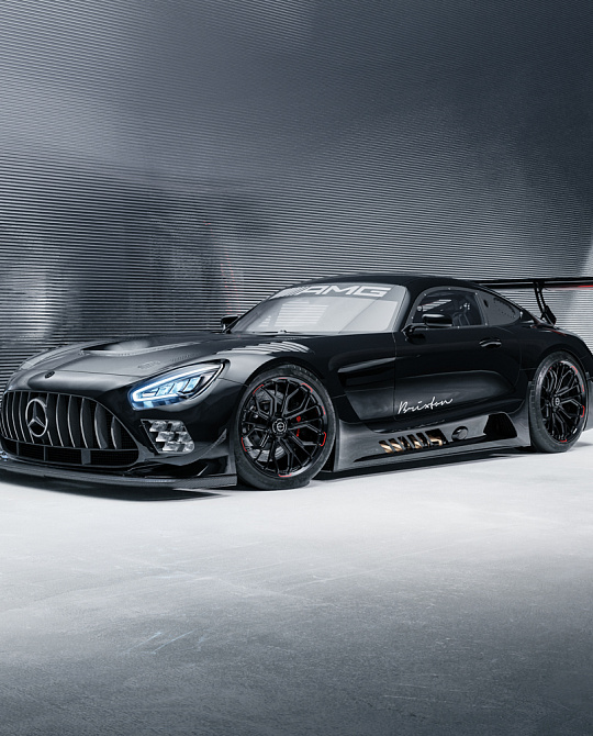 Фото дисков PF10-RS Черный глянец на Mercedes-Benz AMG GT I