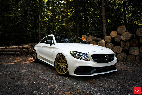 Фото дисков Vossen HF-2 Сатиновое темное золото на Mercedes-Benz C-Class (W205)