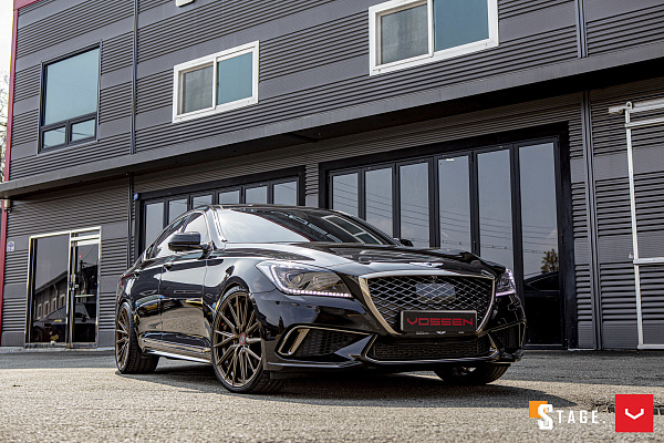 Фото дисков Vossen HF-4T Глянцевая бронза на Genesis G80 I