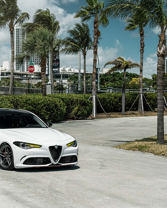 Фото дисков M-X1 Глянцевый графит на Alfa Romeo Giulia II (952)