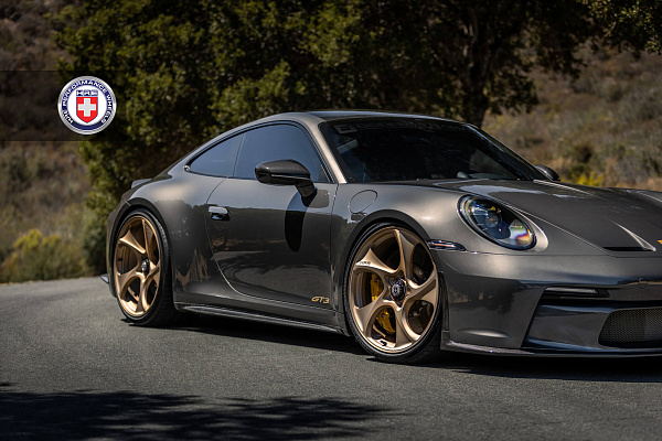 Фото дисков HRE 522M Сатиновая шампань на Porsche 911 VIII