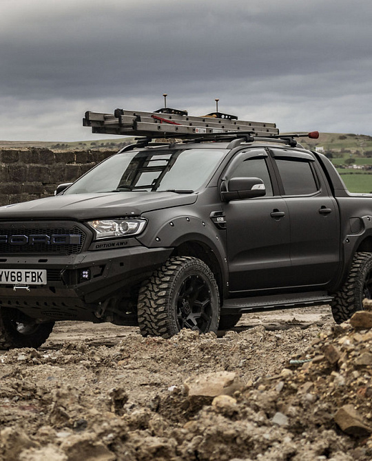 Фото дисков OVERLAND Черный сатин на Ford Ranger T6