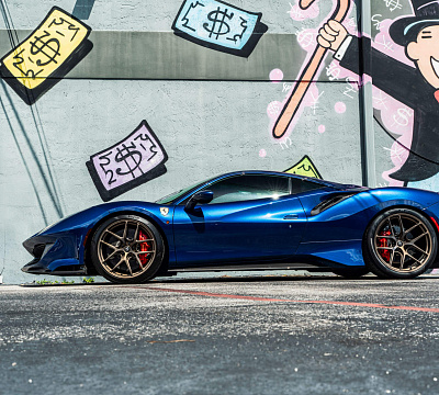 Фото дисков HRE R101 Lightweight на Ferrari 488