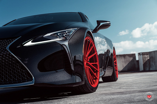 Фото дисков Vossen M-X4T Красный сатин на Lexus LC 500