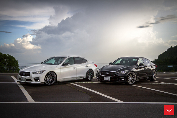 Фото дисков Vossen HF-2 Серебро на Infiniti Q50
