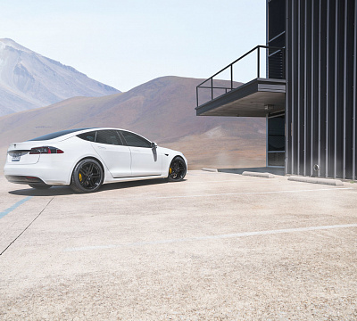 Фото дисков Vossen HF-1 на Tesla Model S