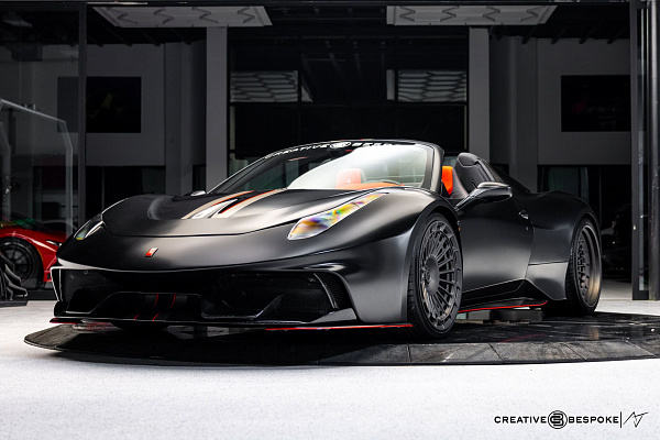 Фото дисков Brixton Forged TR10 AERO1 Сатиновый темный лак на Ferrari 458