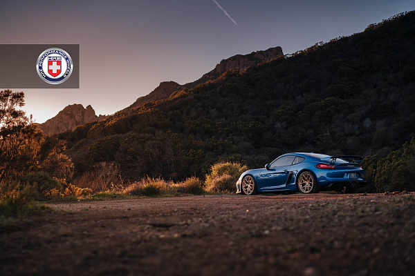 Фото дисков HRE R101 Глянцевое золото на Porsche Cayman II