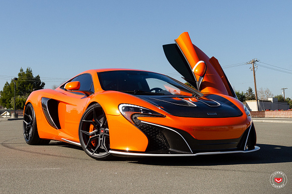 Фото дисков Vossen EVO-3 Черный сатин на McLaren 650S