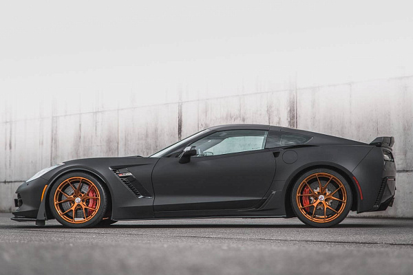 Фото дисков HRE P101 Глянцевая медь на Chevrolet Corvette C7