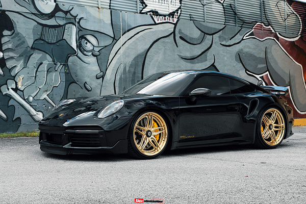 Фото дисков HRE S107SC Глянцевое золото на Porsche 911 VIII
