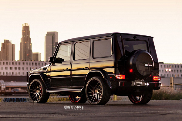 Фото дисков Strasse Wheels SM7T Deep Concave Черный сатин на Mercedes-Benz G-Class II