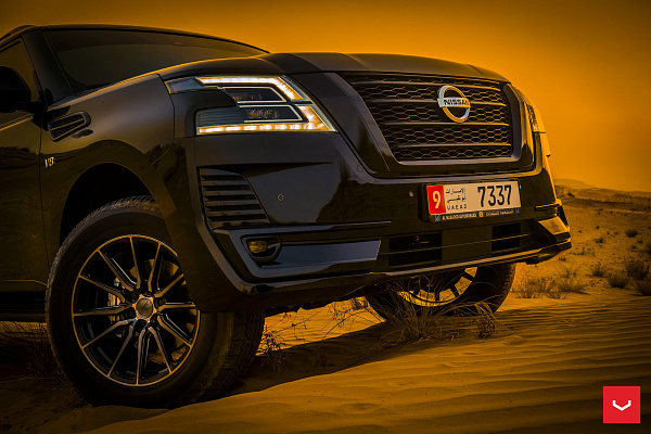Фото дисков Vossen HF6-1 Глянцевый темный лак на Nissan Patrol VII