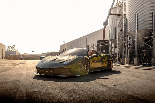 Фото дисков Brixton Forged R11-RS Глянцевая бронза на Ferrari 458