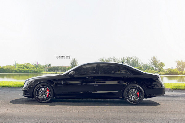 Фото дисков Strasse Wheels SV1 Deep Concave FS Черный сатин на Mercedes-Benz S-Class (W222, C217)