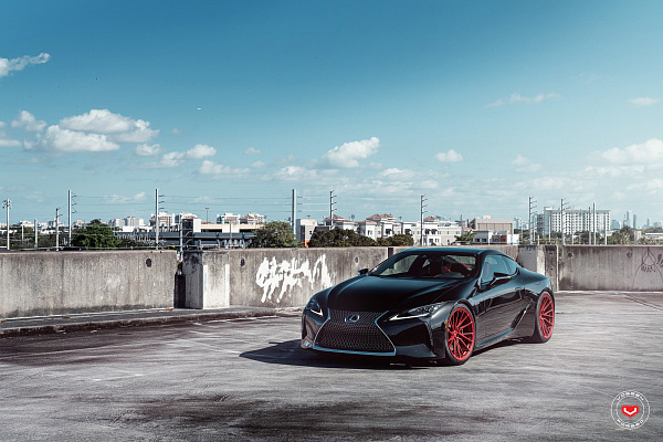 Фото дисков Vossen M-X4T Красный сатин на Lexus LC 500
