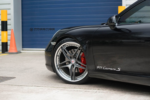 Фото дисков HRE S107 Сатиновый графит на Porsche 911 VII