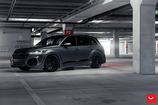 Фото дисков Vossen HF-2 Черный сатин на Audi Q7 (4M)