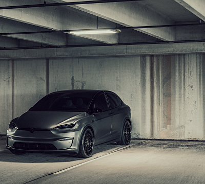 Фото дисков Vossen HF-8 на Tesla Model X