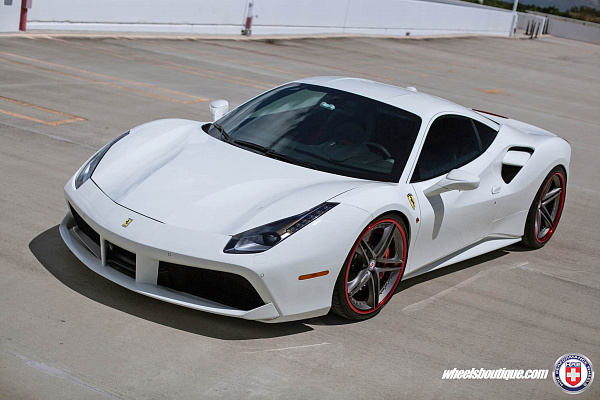 Фото дисков HRE S207 Сатиновый графит на Ferrari 488