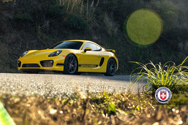 Фото дисков HRE P101 Сатиновый графит на Porsche Cayman II
