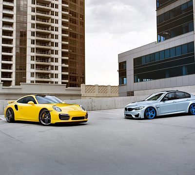 Фото дисков HRE P107 на Porsche 911 VII