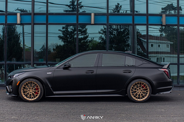 Фото дисков Anrky AN10 Сатиновое темное золото на Cadillac CT5