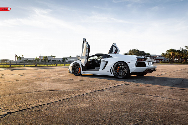 Фото дисков Anrky AN28 Глянцевый темный лак на Lamborghini Aventador
