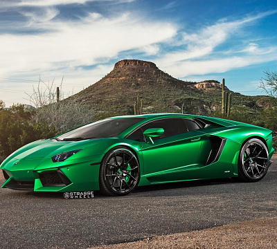 Фото дисков Strasse Wheels SM5R Deep Concave Monoblock на Lamborghini Aventador