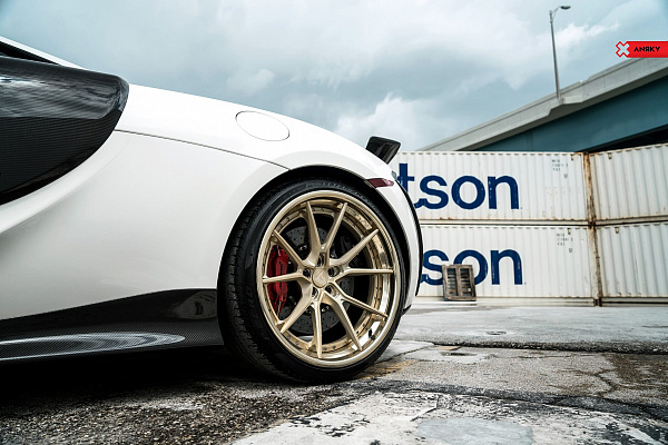 Фото дисков Anrky AN32 Сатиновая шампань на McLaren 570S