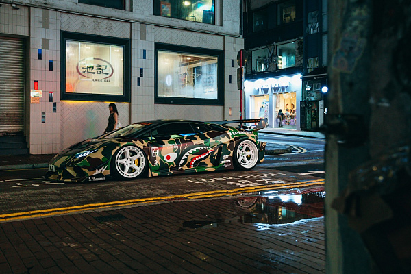 Фото дисков Brixton Forged TR05 AERO1 Белый глянец на Lamborghini Huracan