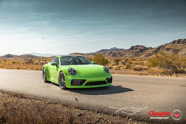 Фото дисков Vossen RS92 Полированный лак на Porsche 911 VIII