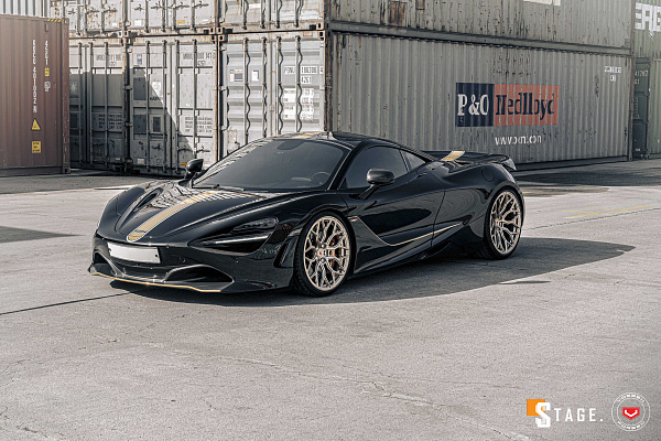 Фото дисков Vossen S17-01 Глянцевое золото на McLaren 720S