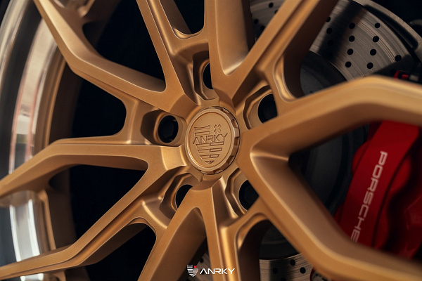 Фото дисков Anrky AN31 Сатиновое золото на Porsche 911 VIII